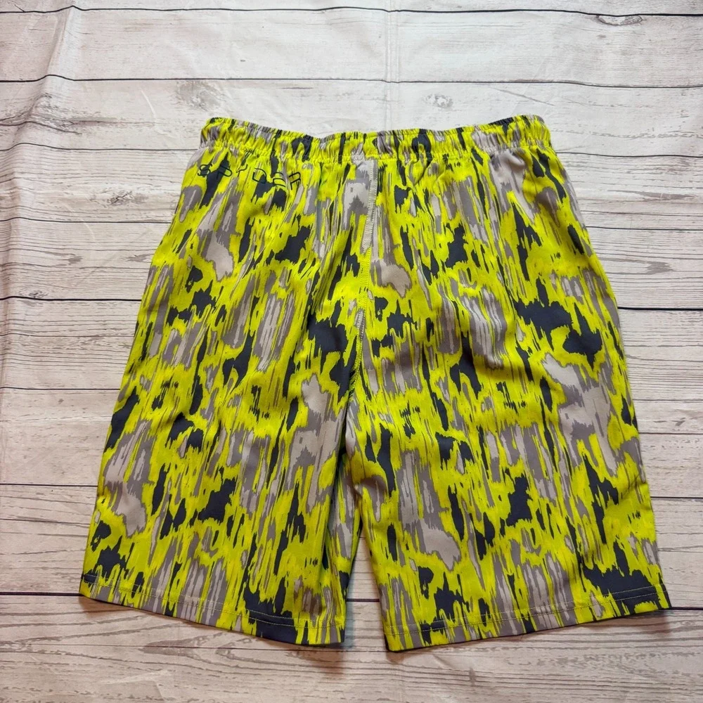 SPYDER Swim Shorts Suit Trunks Black Yellow Geometric Boys Size‎ XL Men's Size S